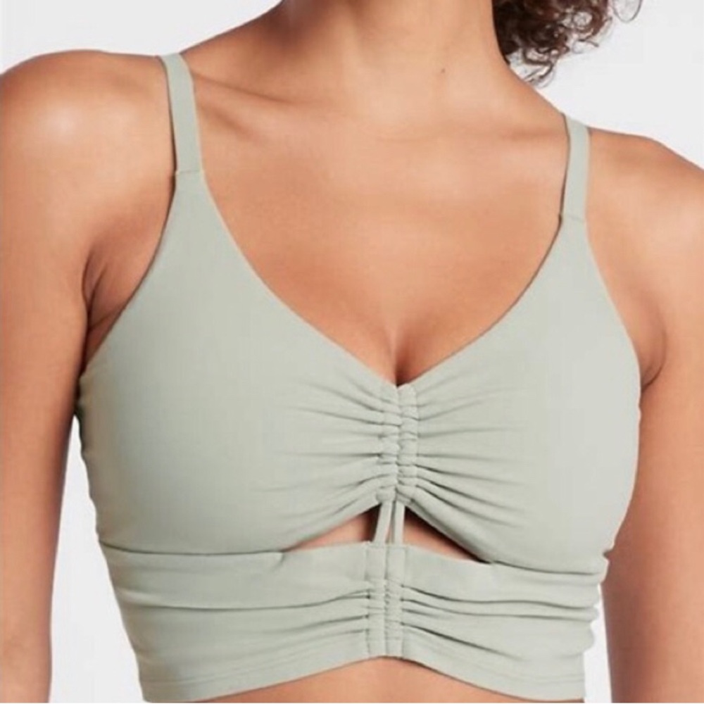Athleta | Cinch Longline Bra Sage Green Size Medium Cups A-C